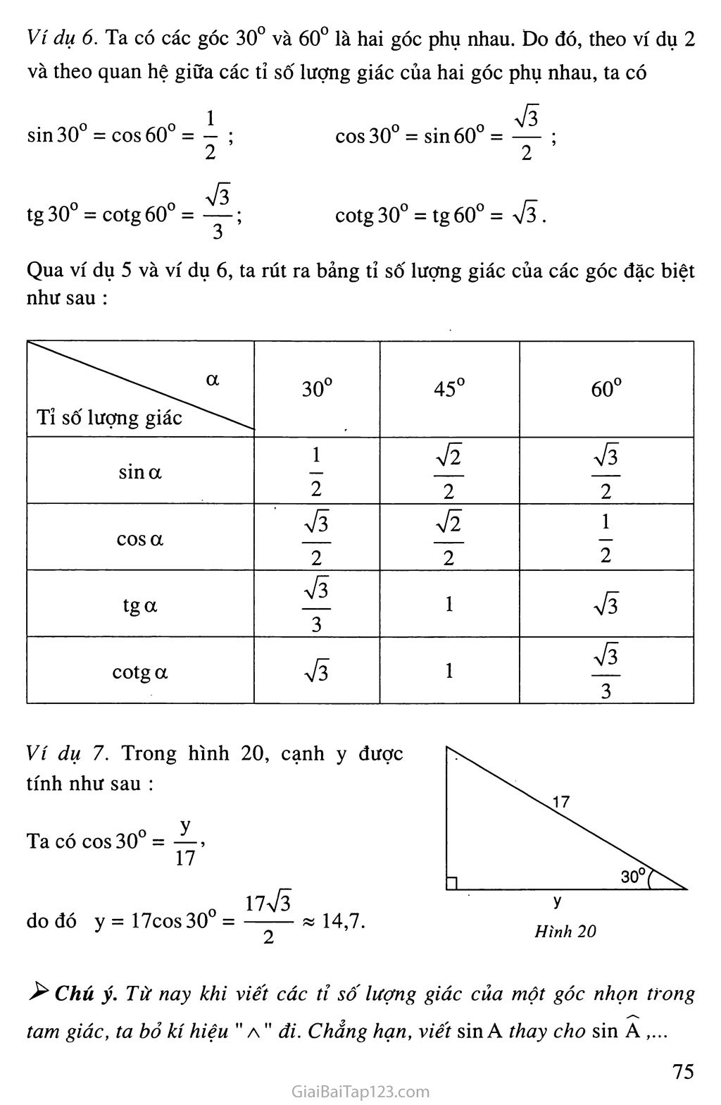 Bài 2. Tỉ số lượng giác của góc nhọn trang 5