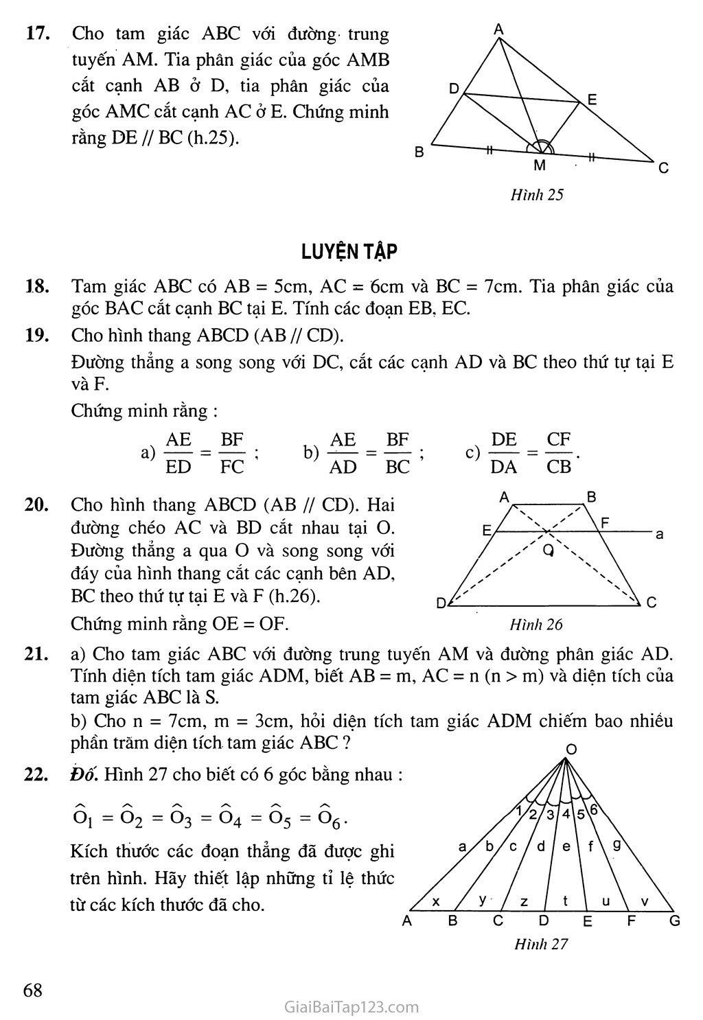 Bài 3. Tính chất đường phân giác của tam giác trang 4