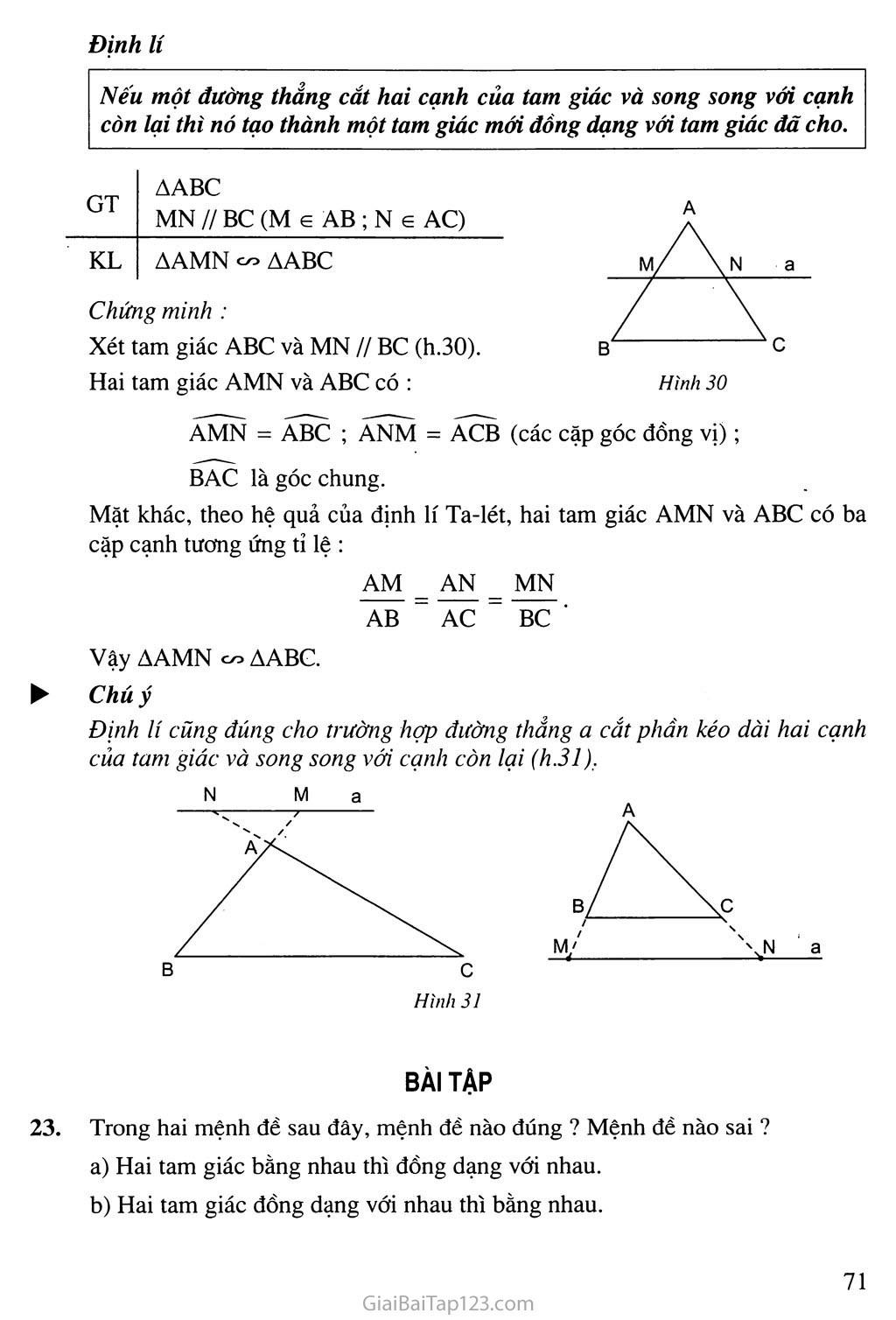 Bài 4. Khái niệm hai tam giác đồng dạng trang 3