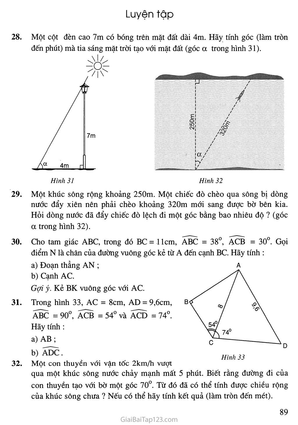 Bài 4. Một số hệ thức về cạnh và góc trong tam giác vuông trang 5