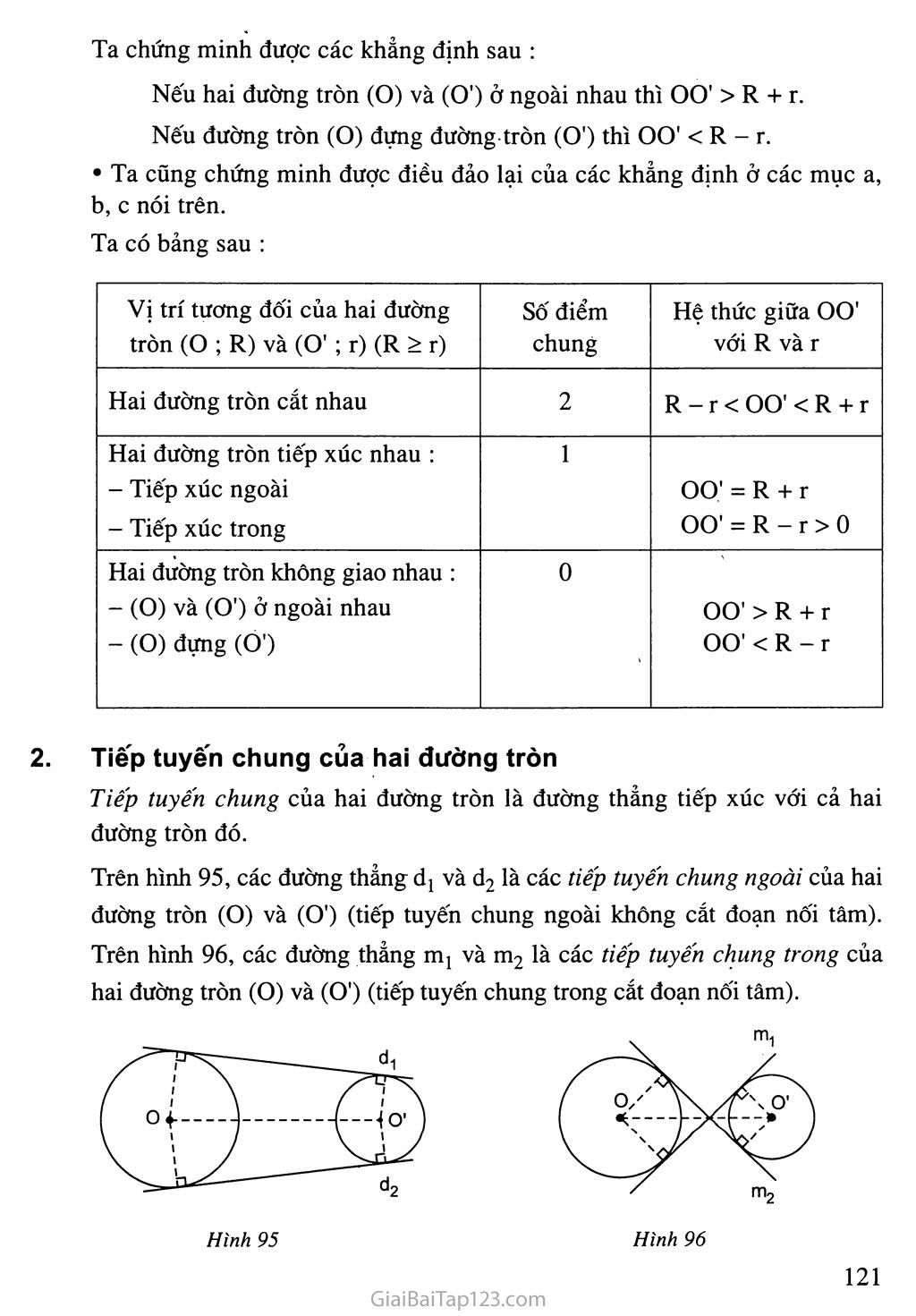 Bài 8. Vị trí tương đối của hai đường tròn (Tiếp theo) trang 3