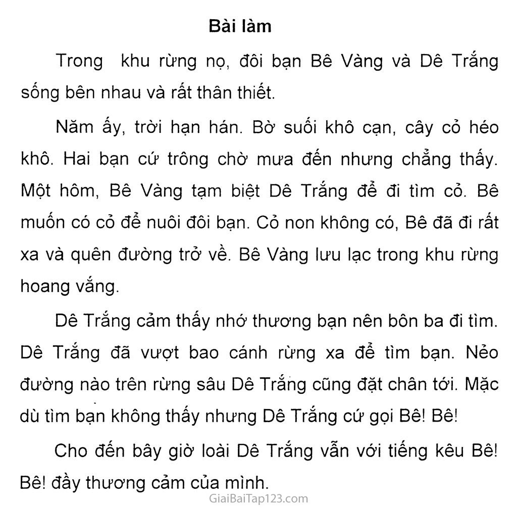Đề: Quan sát tranh vẽ (Trang 30 - SGK Tiếng Việt 2 - Tập 1), kể lại câu chuyện Gọi bạn bằng lời kể của em trang 2