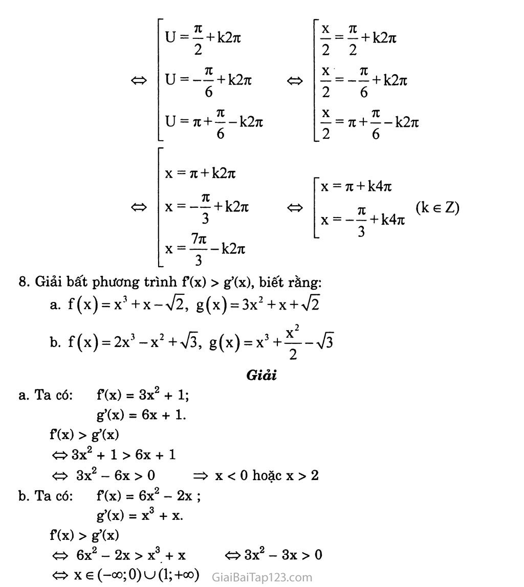 Bài 3. Đạo hàm của các hàm số lượng giác trang 7