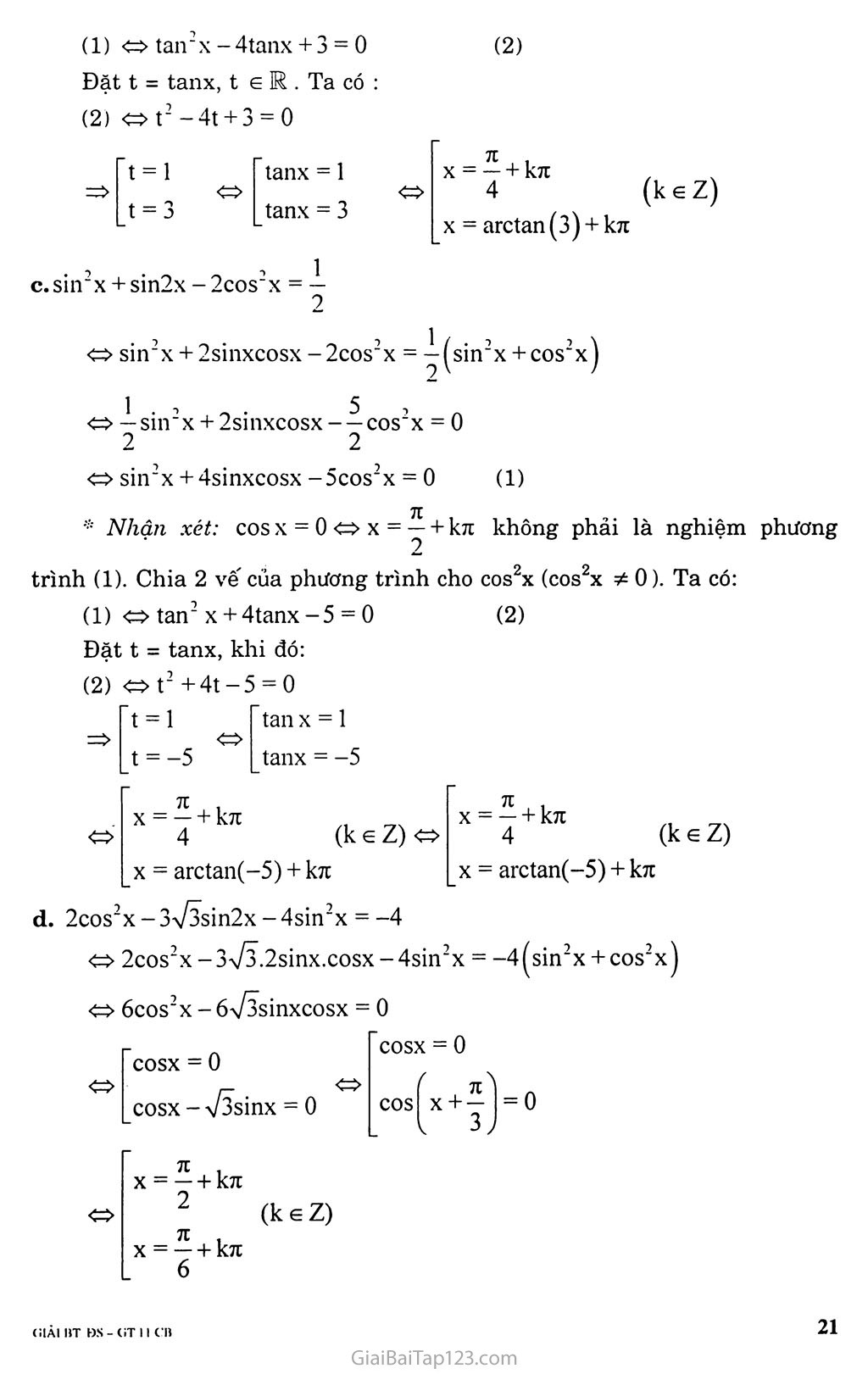 Bài 3. Một số phương trình lượng giác thường gặp trang 5