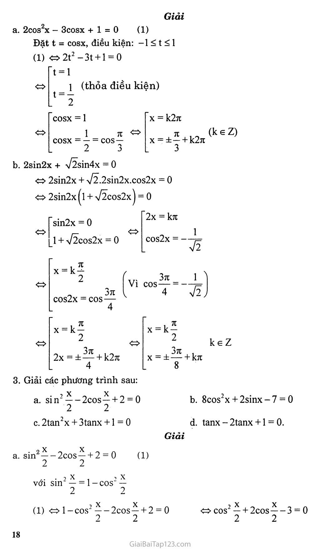 Bài 3. Một số phương trình lượng giác thường gặp trang 2