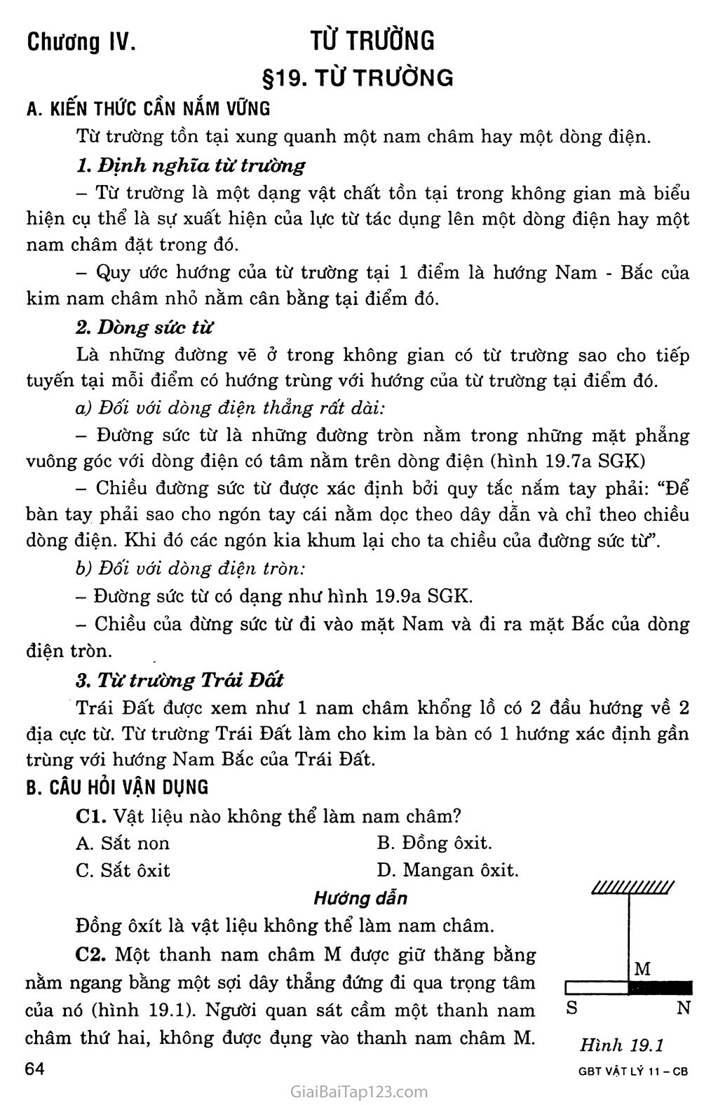 Bài 19. Từ trường trang 1 Bài 19. Từ trường trang 1