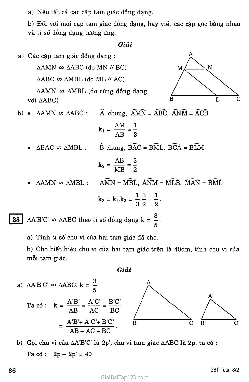 §4. Khái niệm hai tam giác đồng dạng trang 4