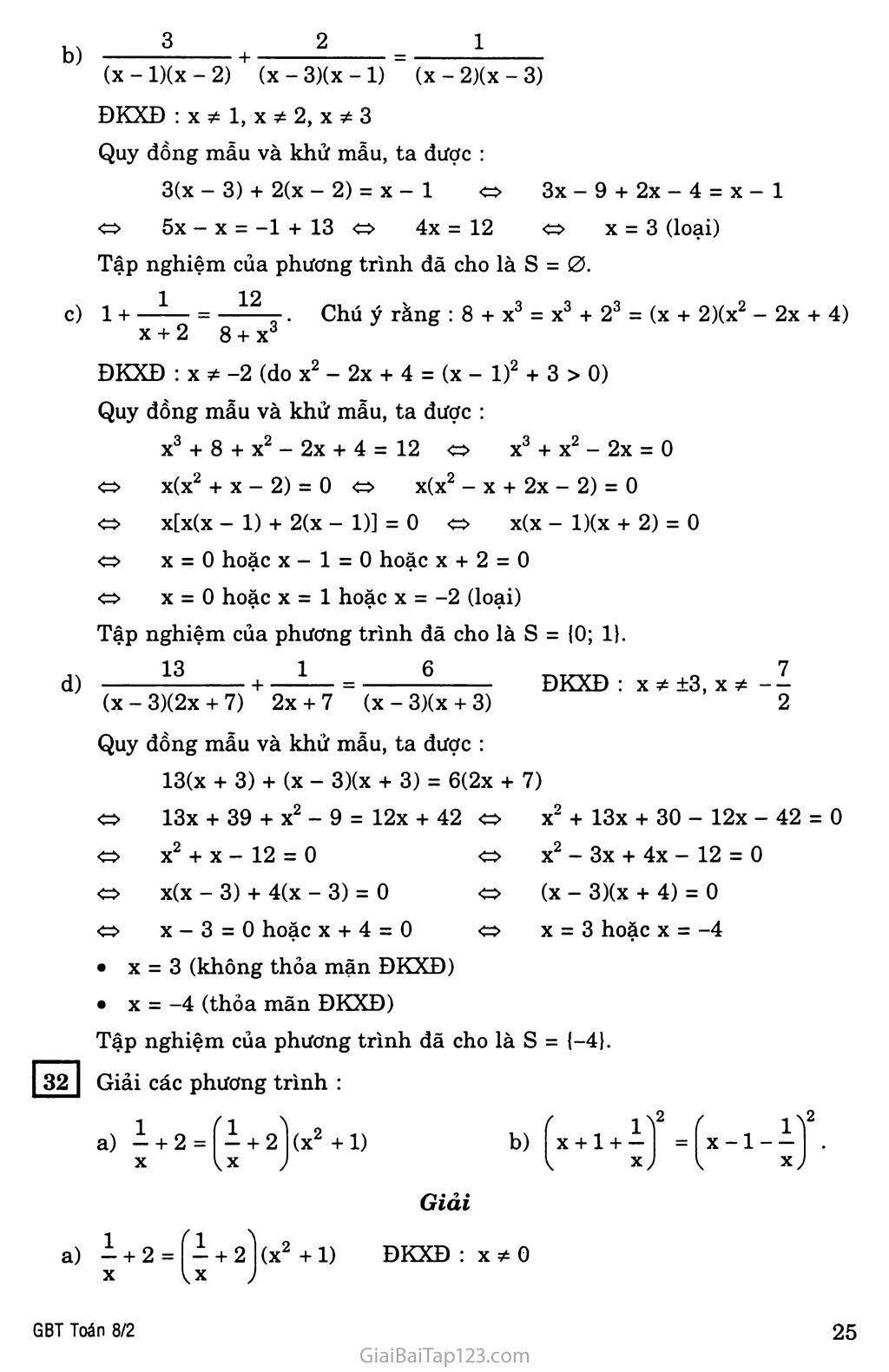 §5. Phương trình chứa ẩn ở mẫu trang 7