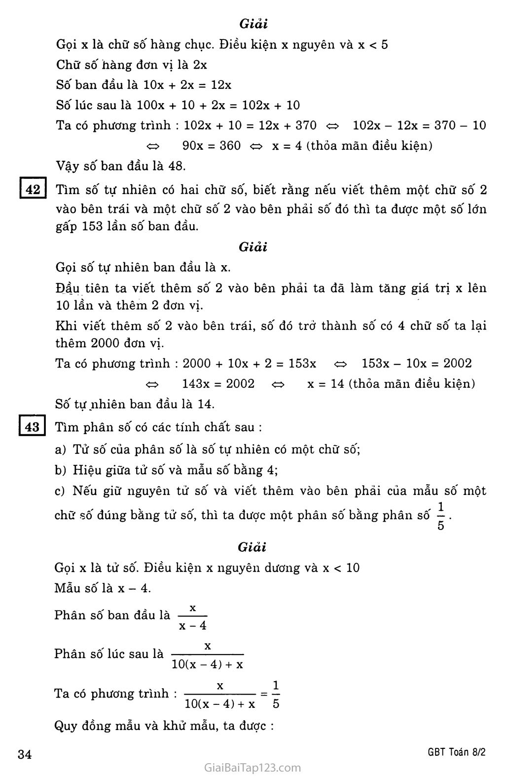 §7. Giải bài toán bằng cách lập phương trình (tiếp) trang 5