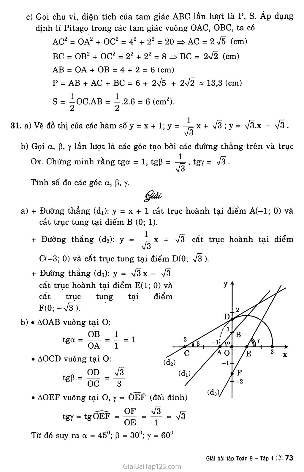 Bài 5. Hệ số góc của đường thẳng y = ax + b (a khác 0) trang 4