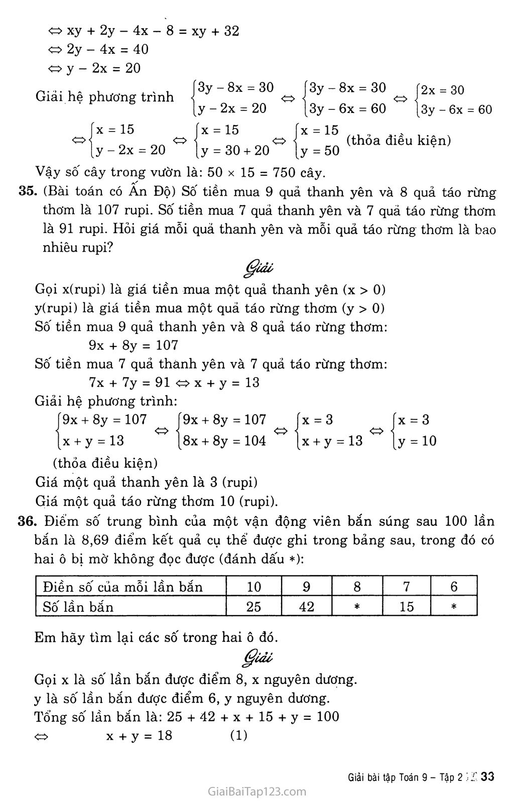 Bài 6. Giải bài toán bằng cách lập hệ phương trình (Tiếp theo) trang 4