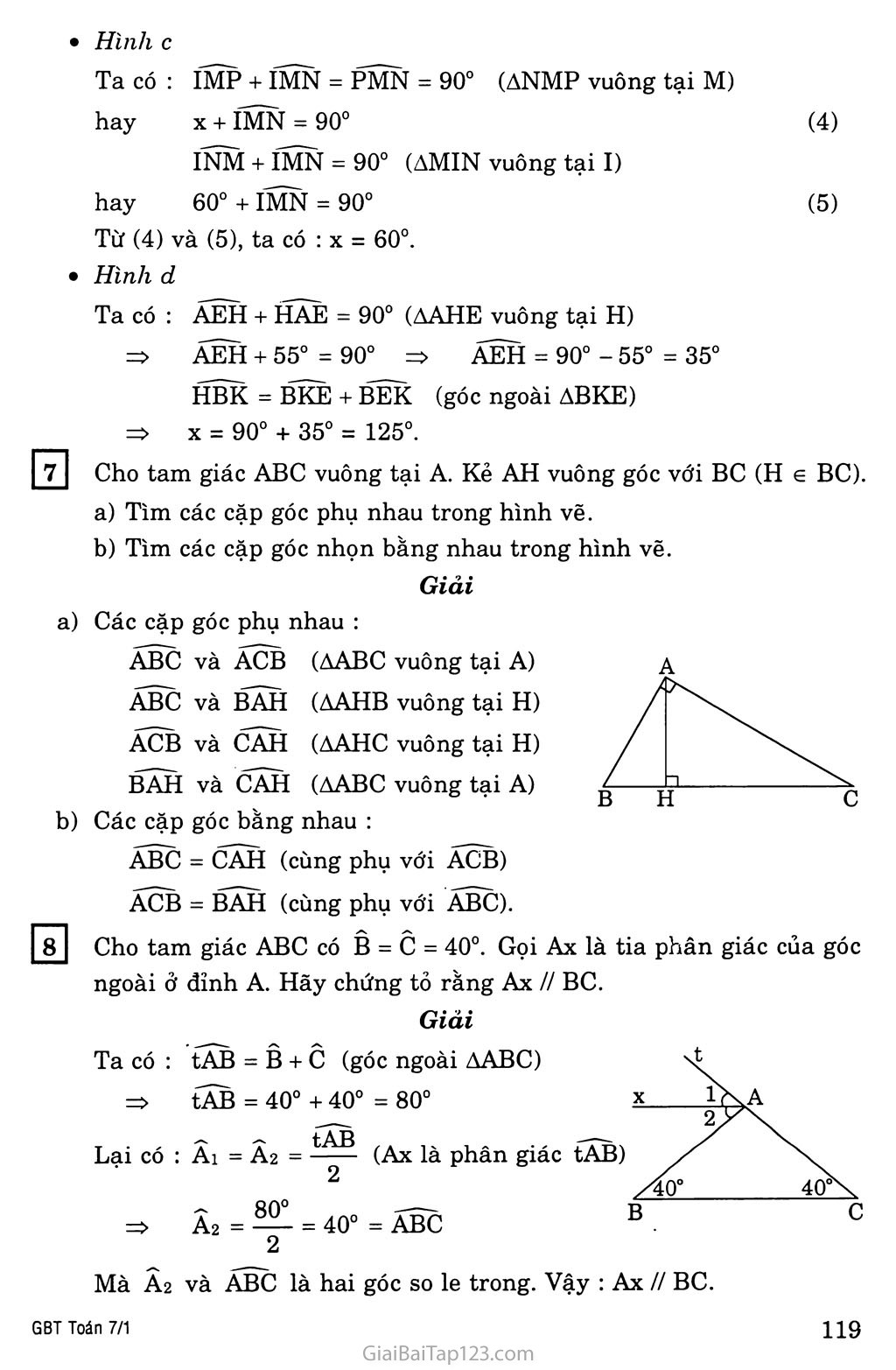 §1. Tổng ba góc của một tam giác trang 6
