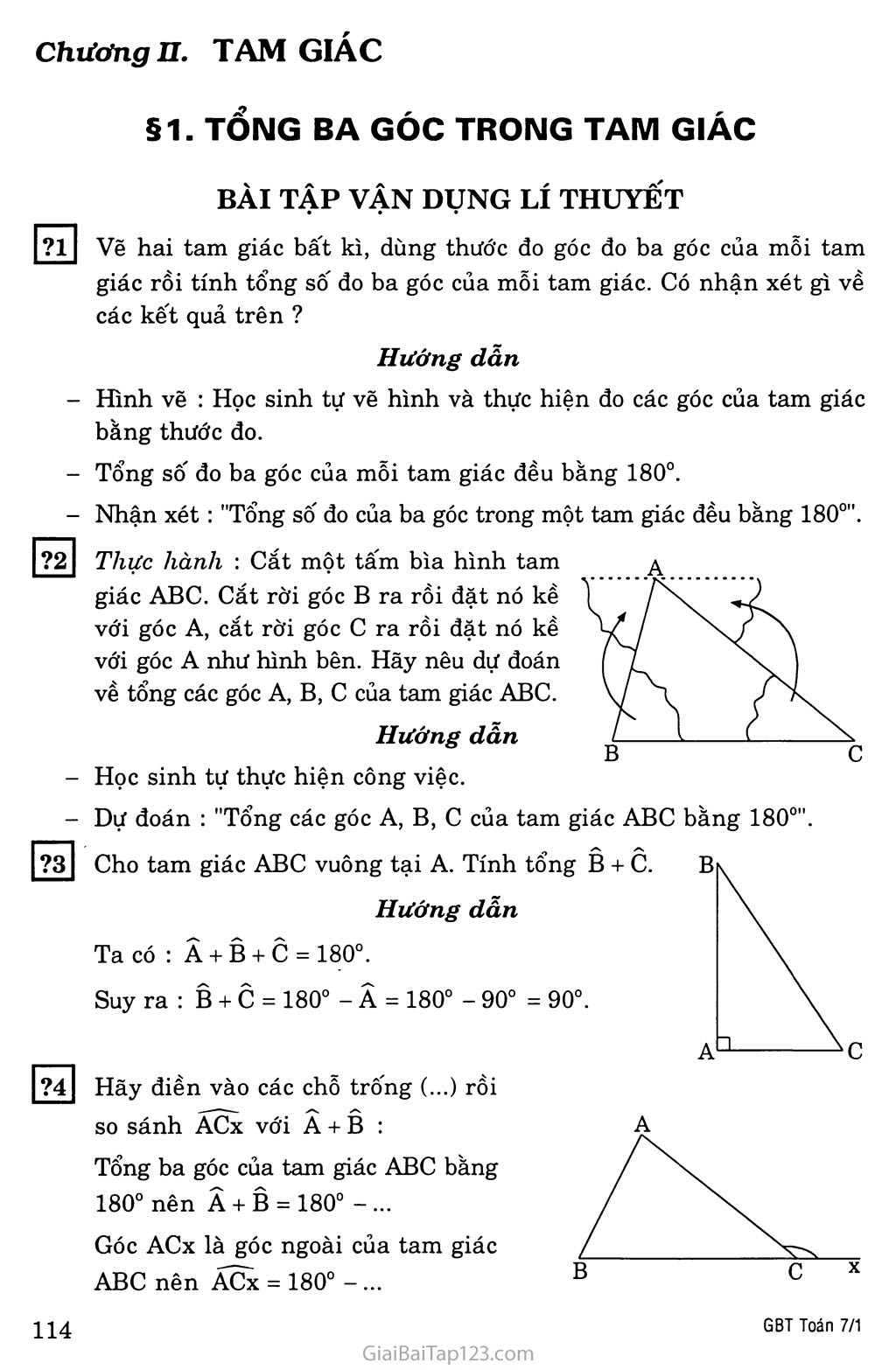 §1. Tổng ba góc của một tam giác trang 1