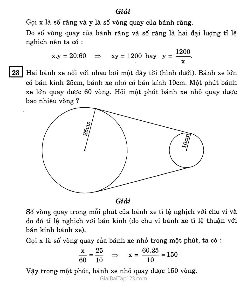 §4. Một số bài toán về đại lượng tỉ lệ nghịch trang 5