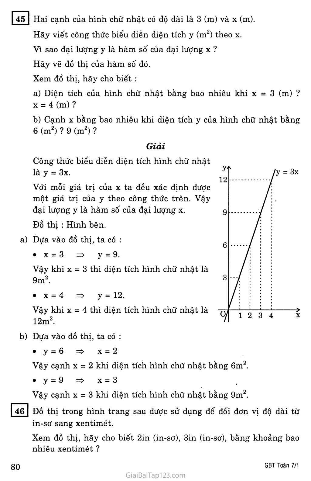 §7. Đồ thị của hàm số y = ax (a khác 0) trang 6