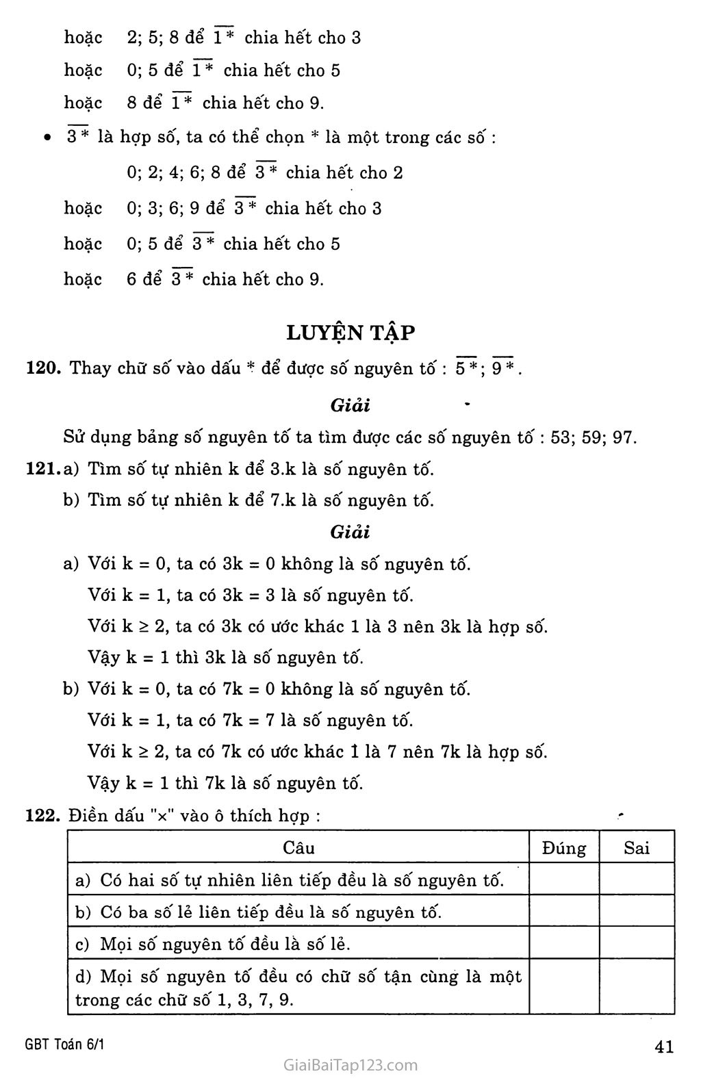 Bài 14. Số nguyên tố: Hợp số - Bảng số nguyên tố trang 3