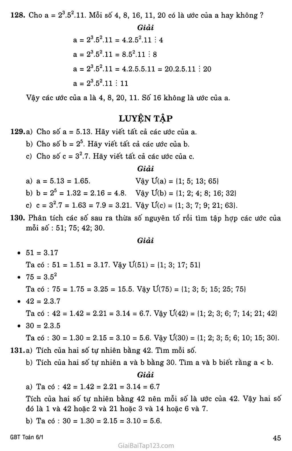 Bài 15. Phân tích một số ra thừa số nguyên tố trang 4
