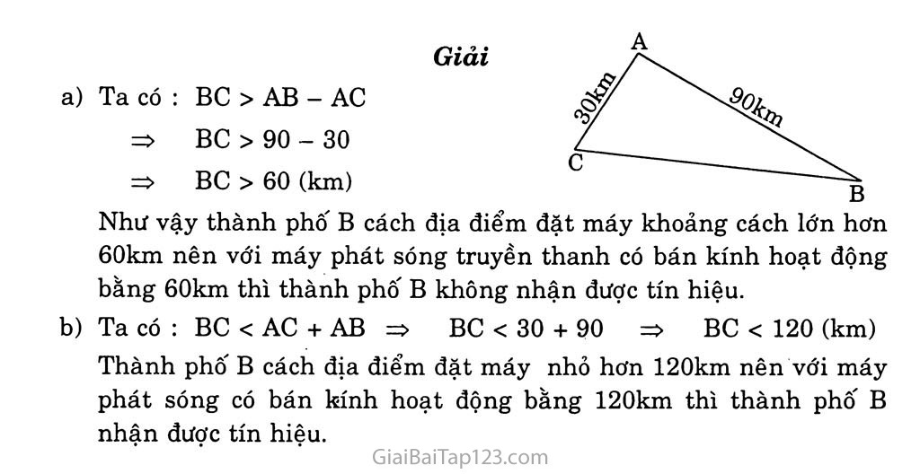 Bài 3. Quan hệ giữa ba cạnh của một tam giác - Bất đẳng thức tam giác trang 5