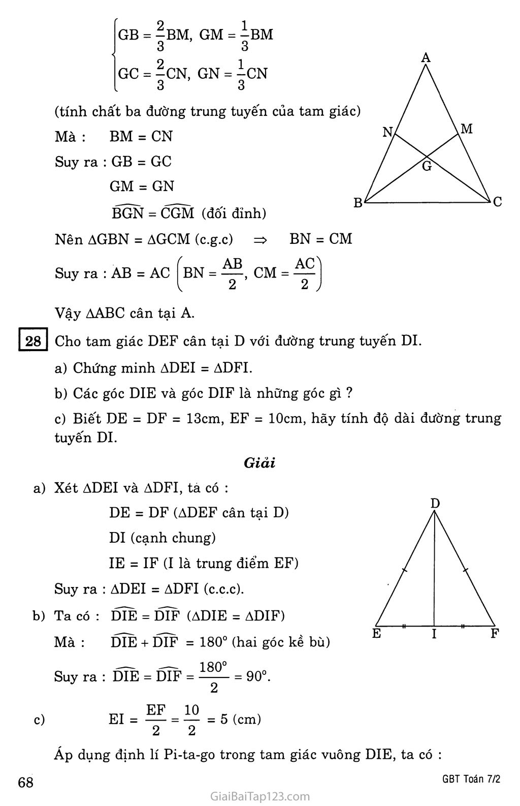 Bài 4. Tình chất ba đường trung tuyến của tam giác trang 4