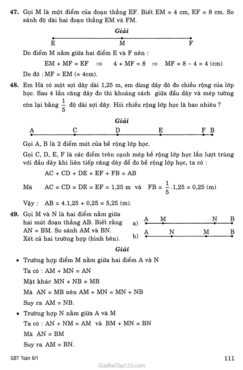 Bài 8. Khi nào thì AM + MB = AB trang 2