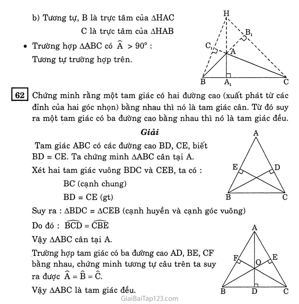 Bài 9. Tính chất ba đường cao của tam giác trang 4