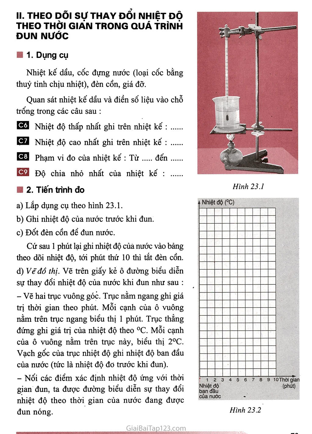 Bài 23. Thực hành đo nhiệt độ trang 2