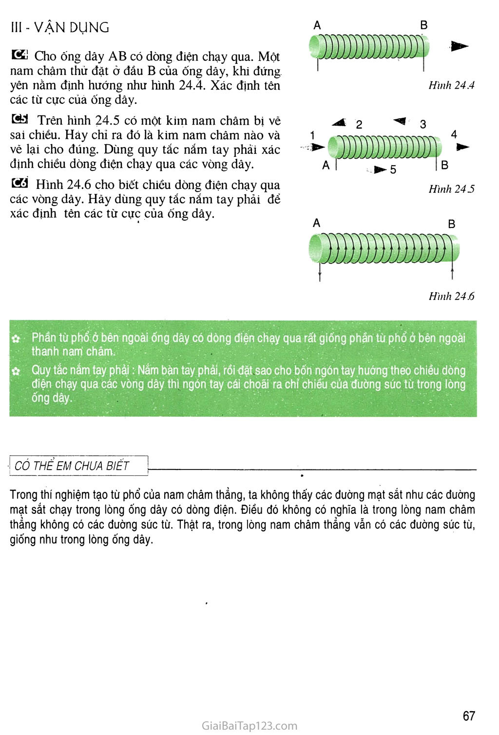 Bàl 24 Từ trường của ống dây có dòng điện chạy qua trang 3