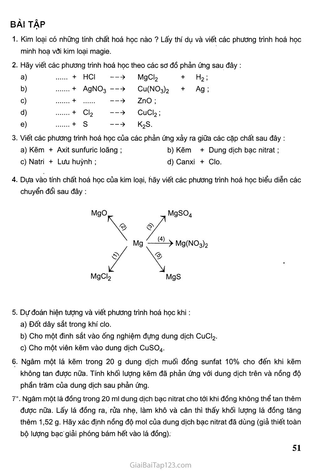 Bài 16: Tính chất hóa học của kim loại trang 3