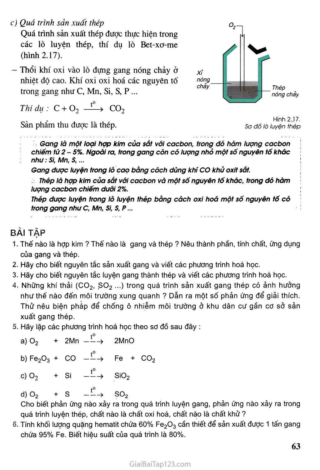 Bài 20: Hợp kim sắt: Gang, thép trang 3