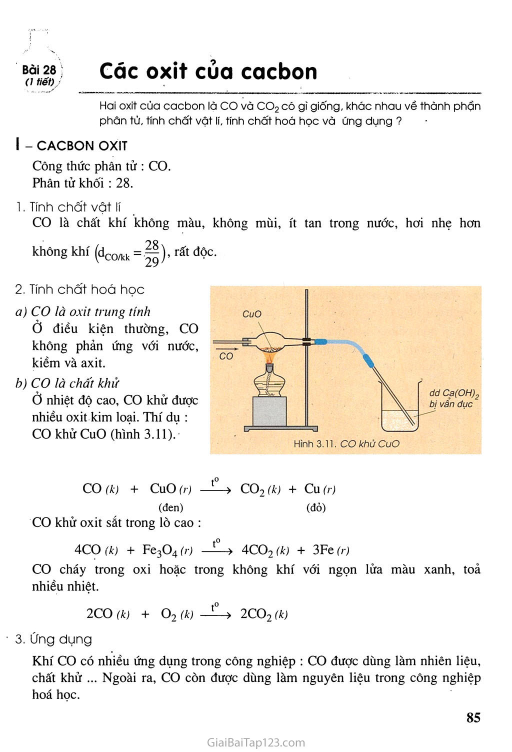 Bài 28: Các oxit của cacbon trang 1