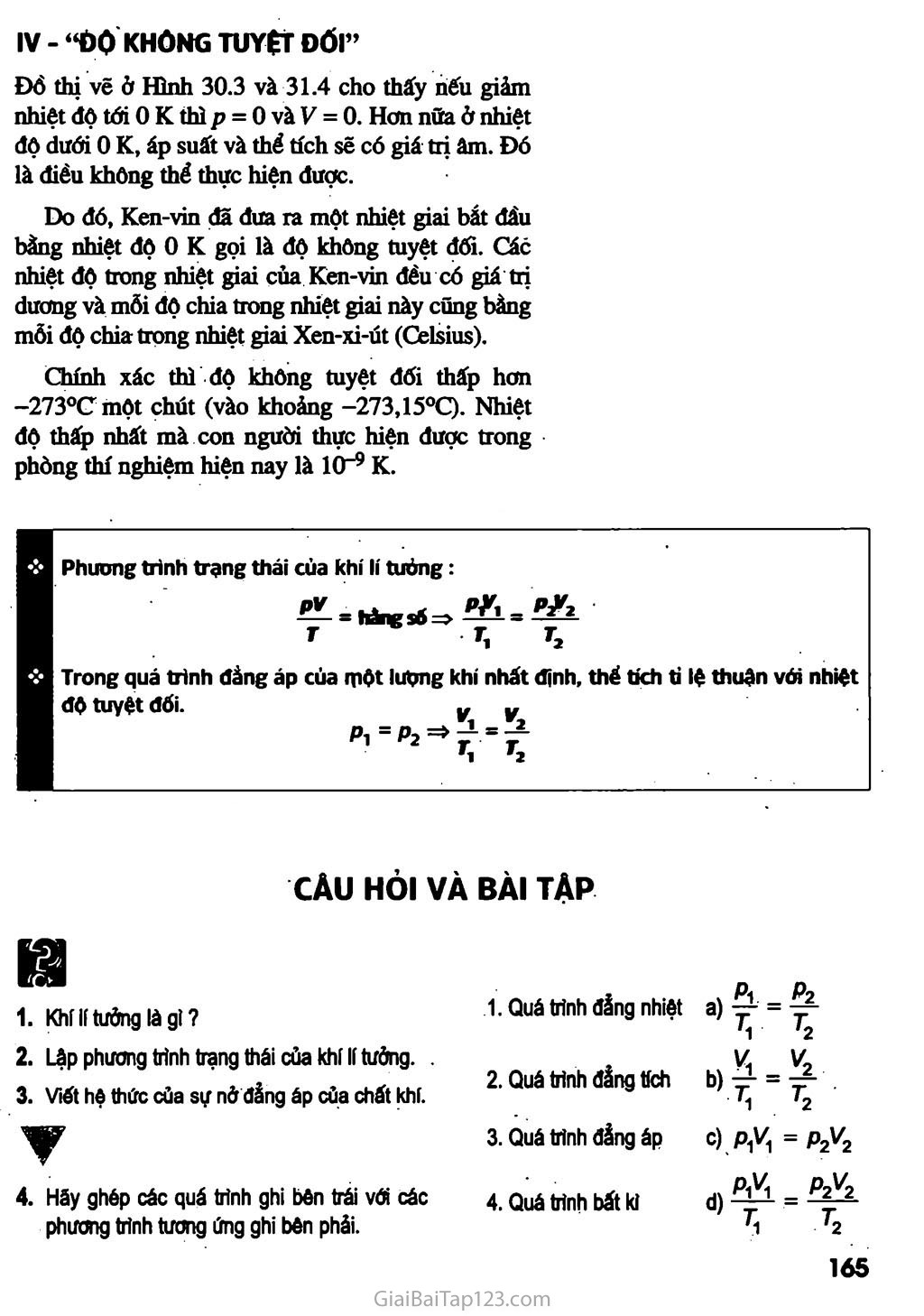 Bài 31. Phương trình trạng thái của khí lí tưởng trang 3