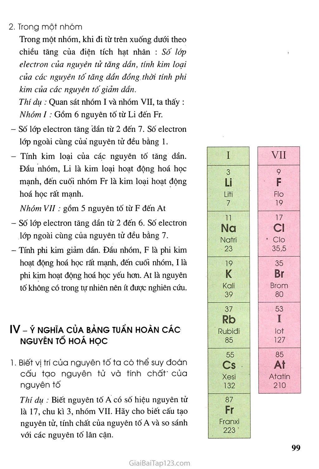 Bài 31: Sơ lược về bảng tuần hoàn các nguyên tố hóa học trang 4