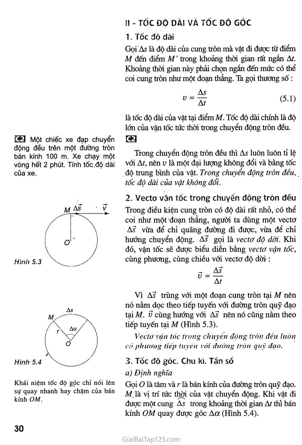 Bài 5. Chuyển động tròn đều trang 2