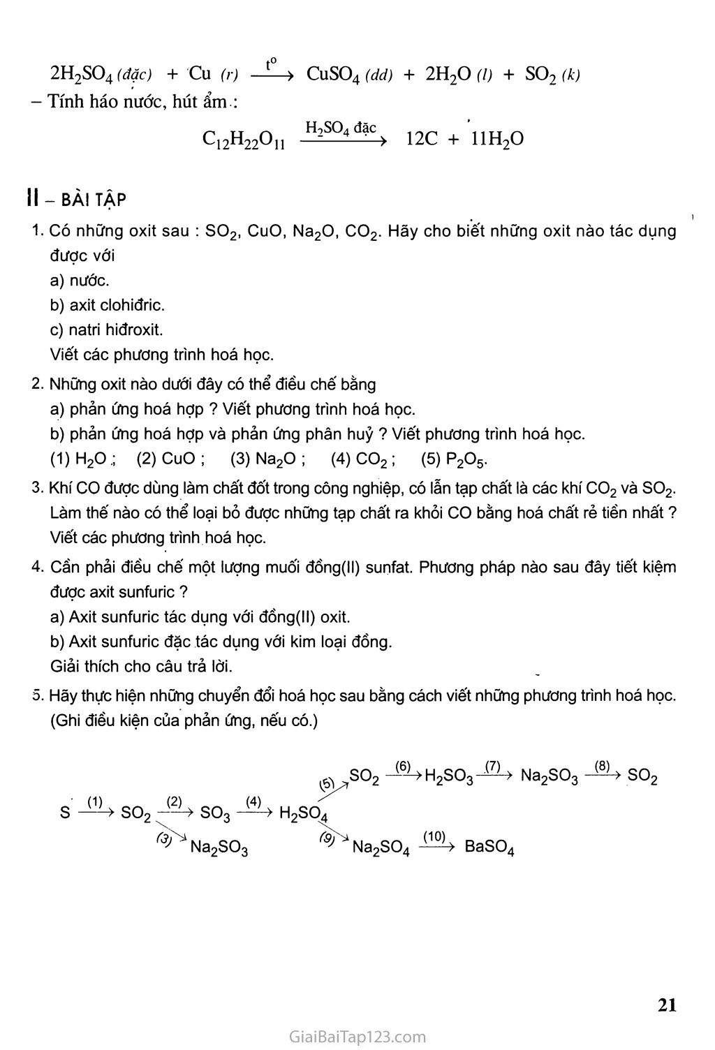Bài 5: Luyện tập: Tính chất hóa học của oxit và axit trang 2