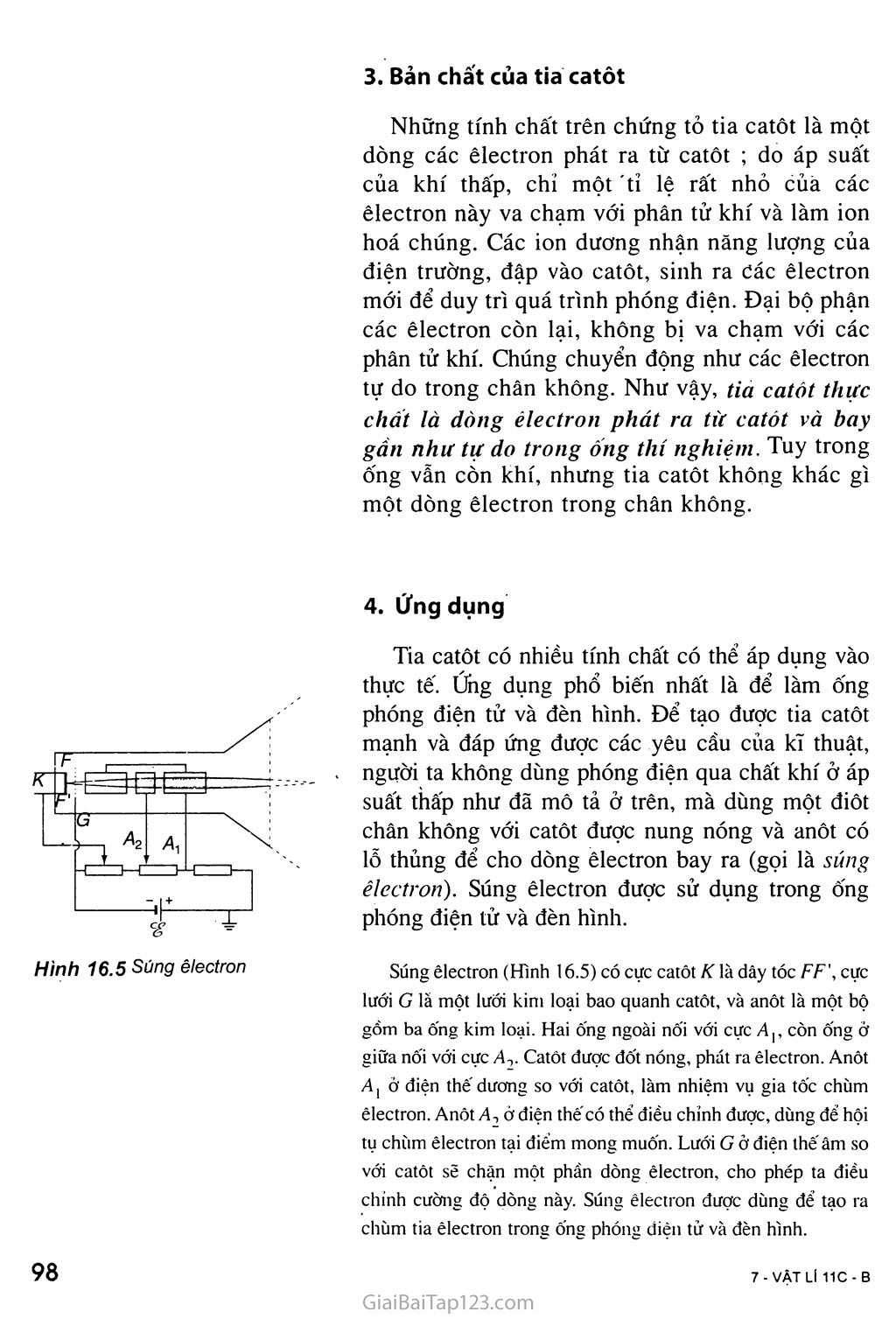 Bài 16. Dòng điện trong chân không trang 4