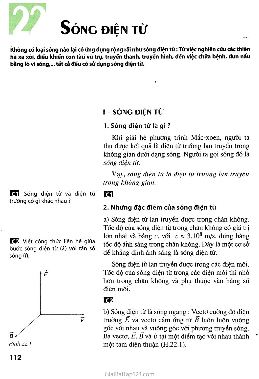 Bài 22. Sóng điện từ trang 1