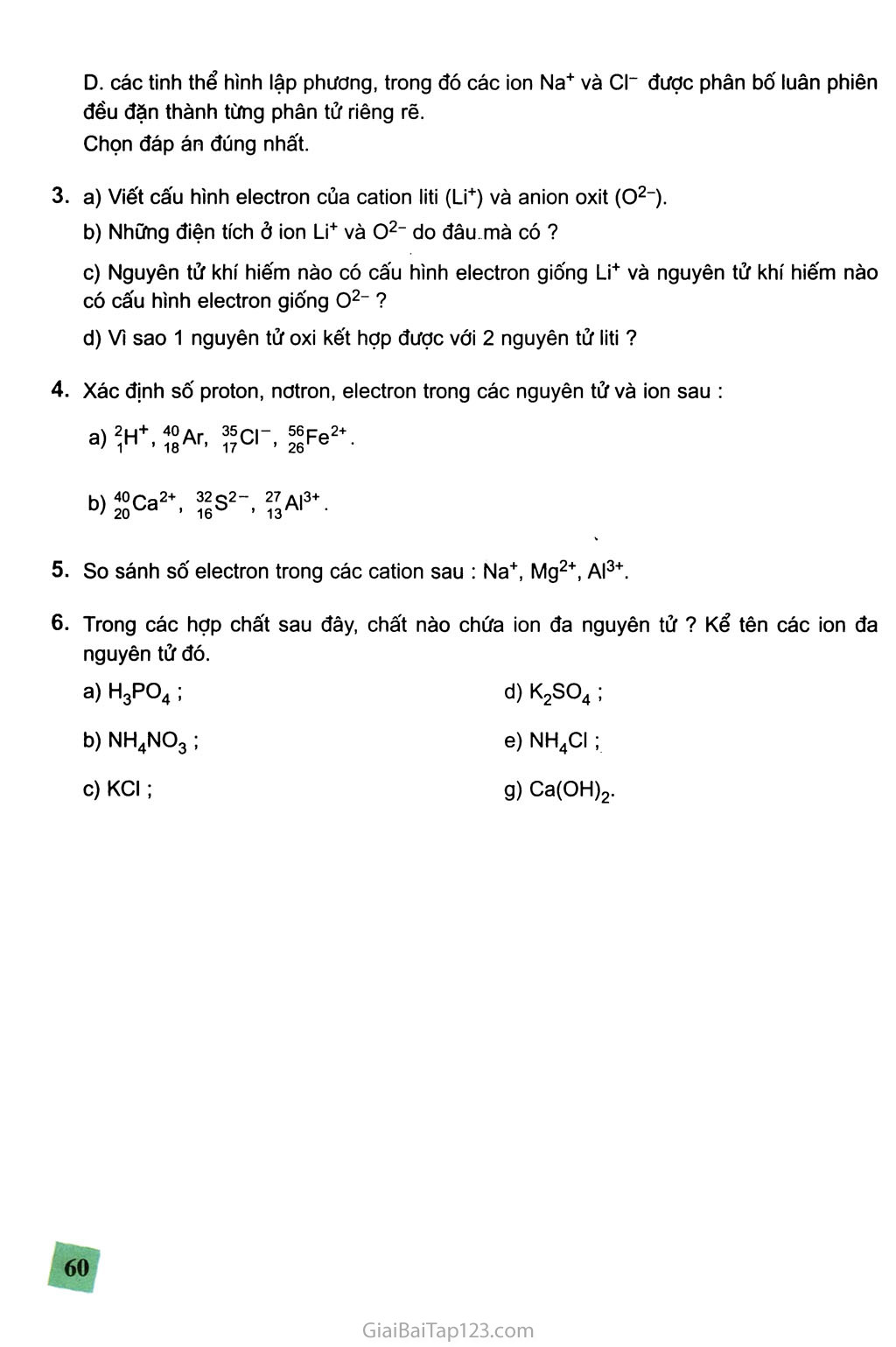 Bài 12.  Liên kết ion - Tinh thể ion trang 6