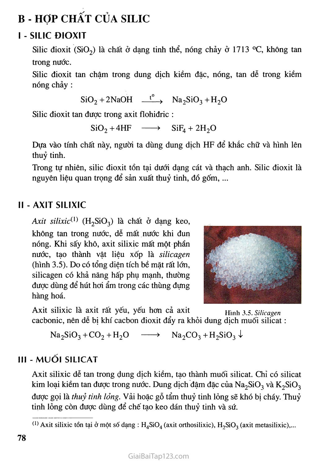 Bài 17: Silic và hợp chất của silic trang 3