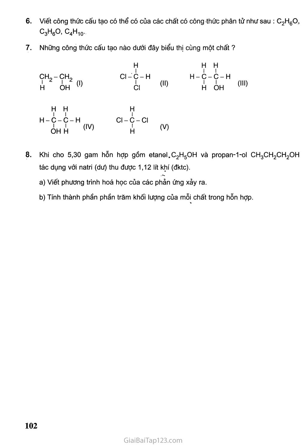 Bài 22: Cấu trúc phân tử hợp chất hữu cơ trang 7