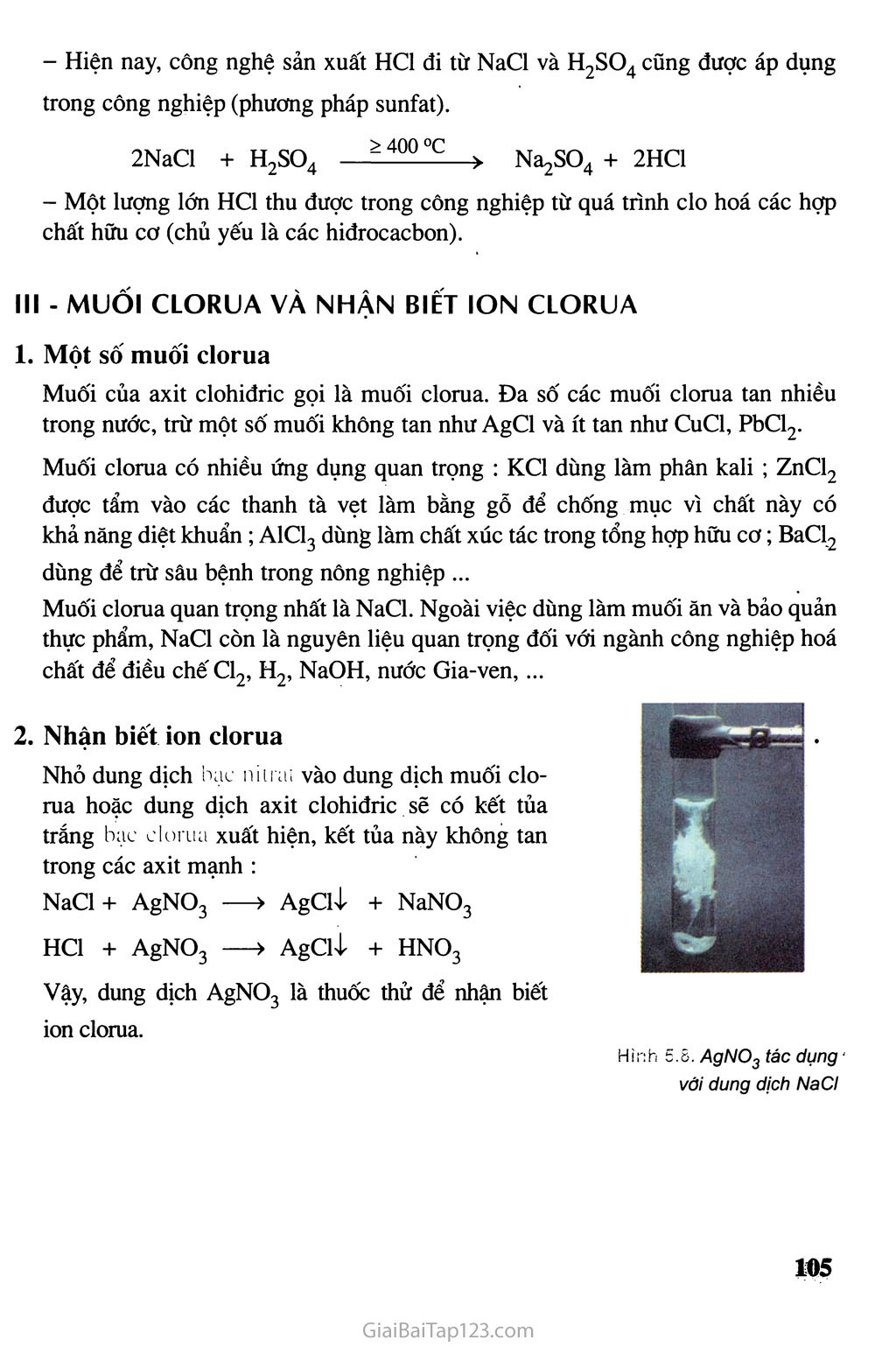 Bài 23. Hiđroclorua - Axit clohiđric và muối clorua trang 4