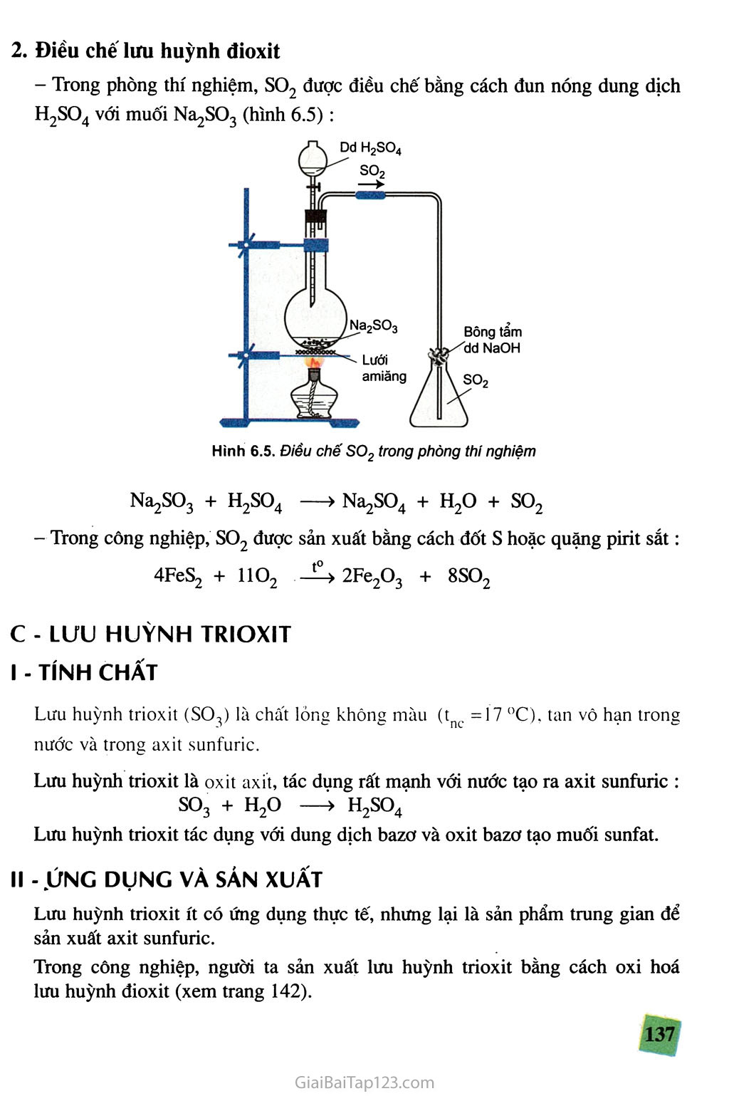 Bài 32. Hiđro sunfua - Lưu huỳnh đioxit - Lưu huỳnh trioxit trang 4