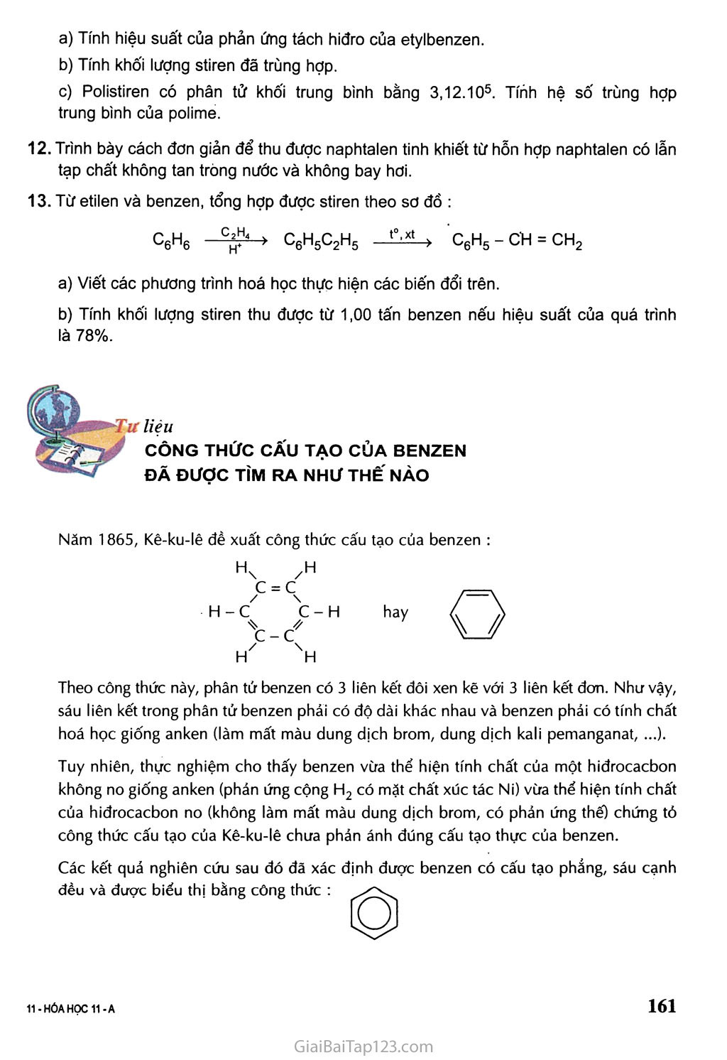 Bài 35: Benzen và đồng đẳng - Một số hiđrocacbon thơm khác trang 13