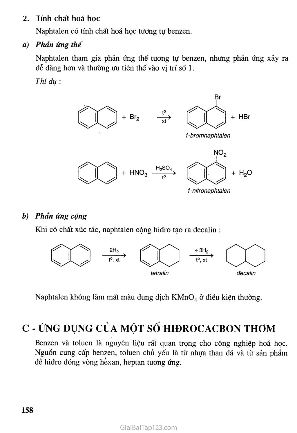 Bài 35: Benzen và đồng đẳng - Một số hiđrocacbon thơm khác trang 10