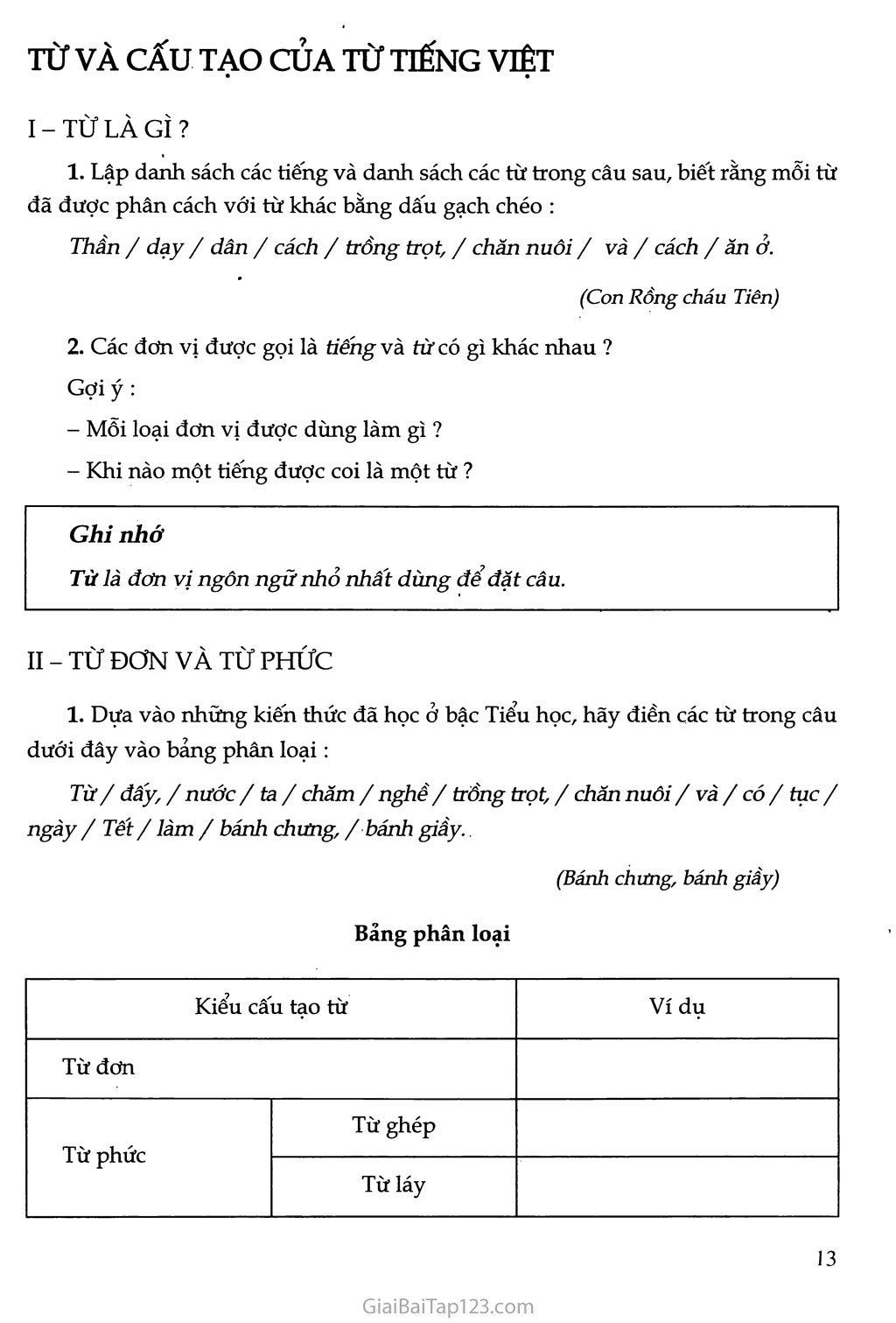 Từ và cấu tạo của từ tiếng Việt trang 1