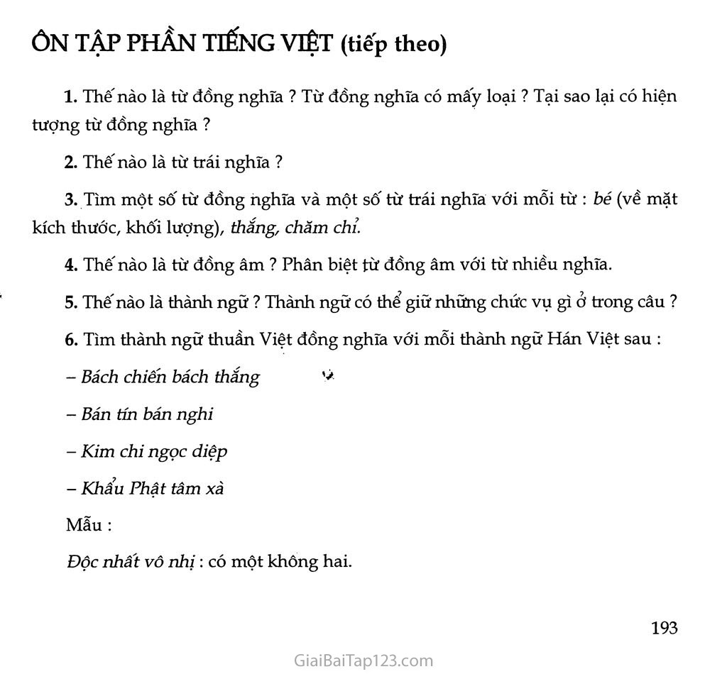 Ôn tập phần Tiếng Việt (tiếp theo) trang 1
