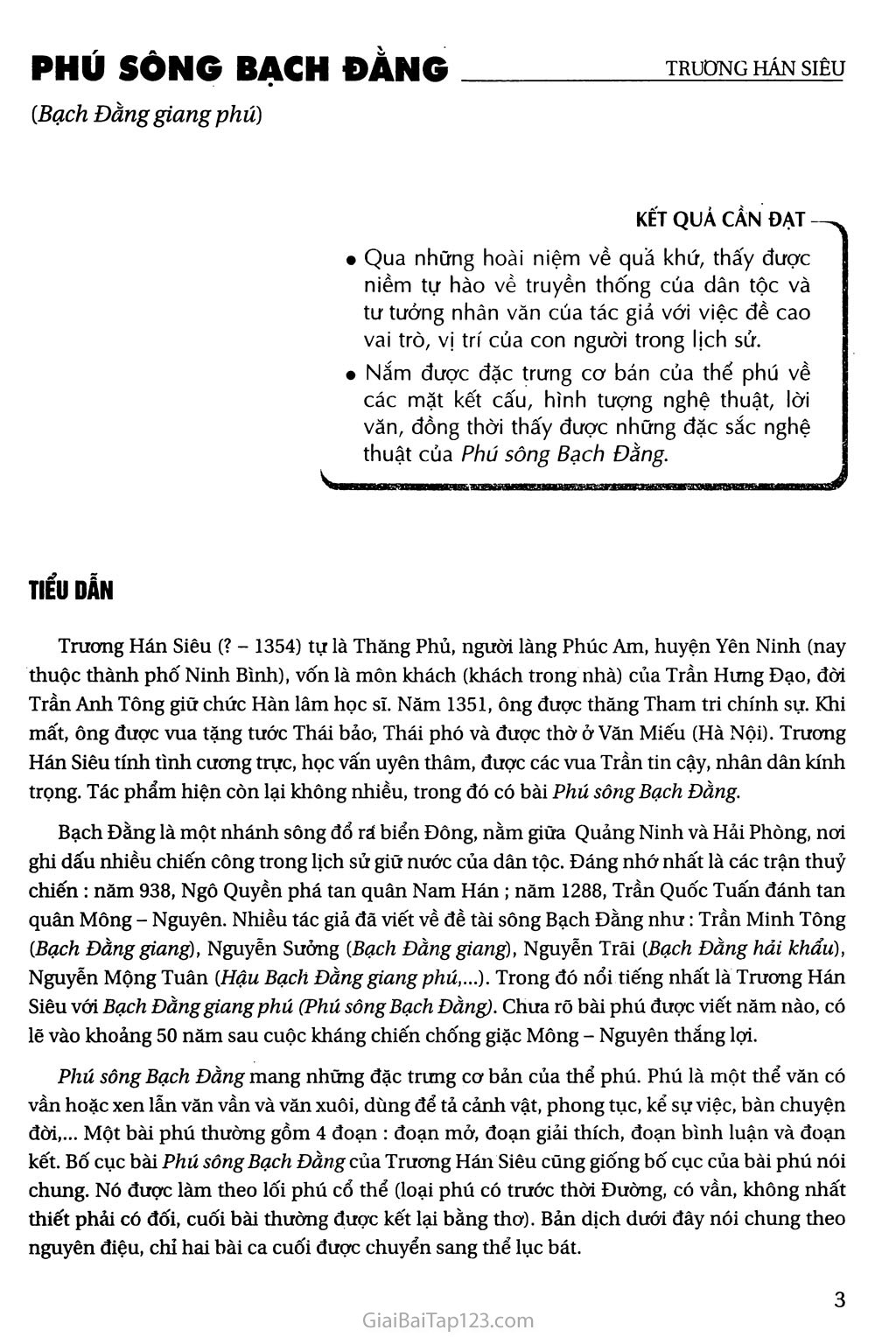 Phú sông Bạch Đằng (Bạch Đằng giang phú) trang 1