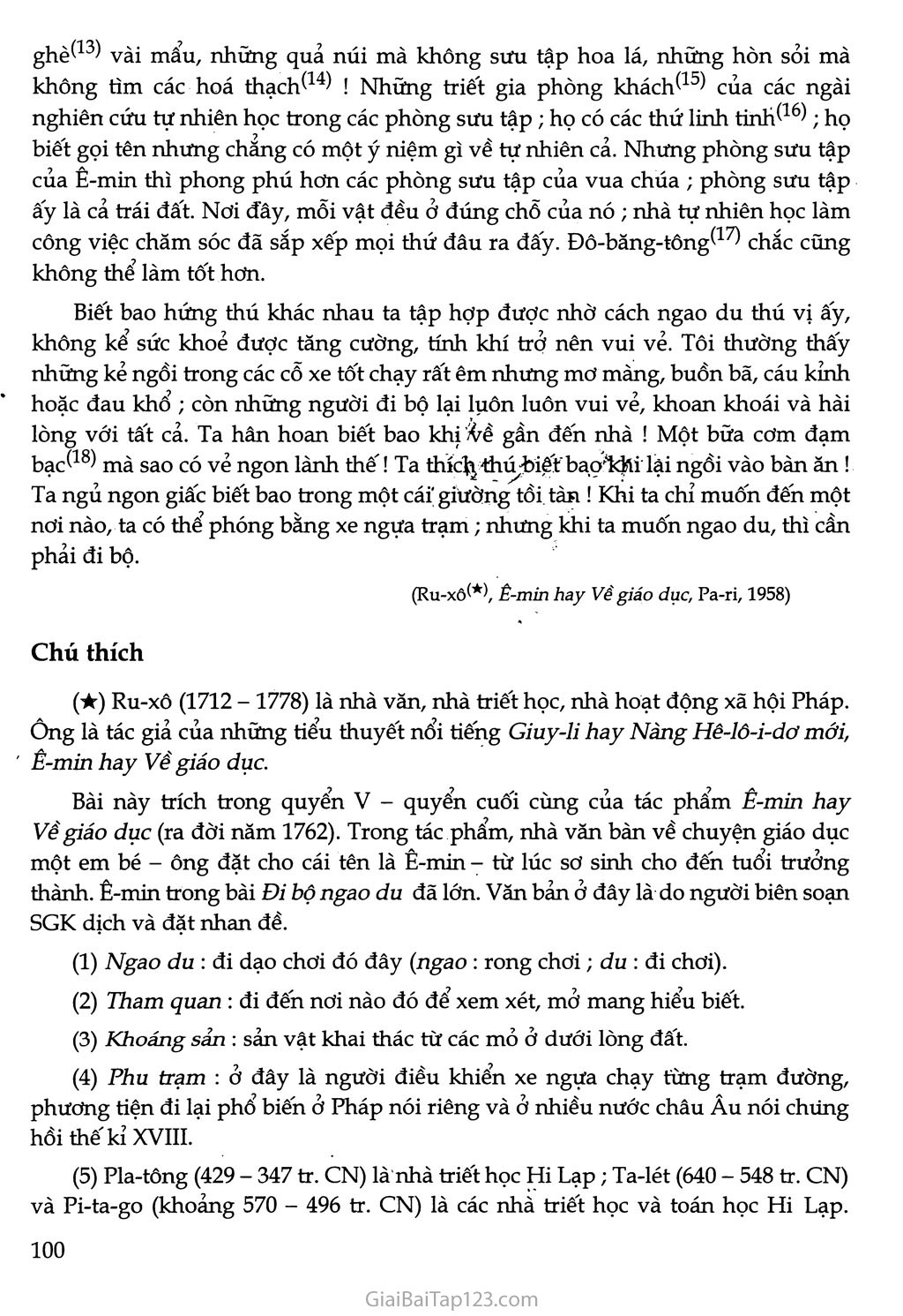 Đi bộ ngao du (trích Ê-mỉn hay về giáo dục) trang 3
