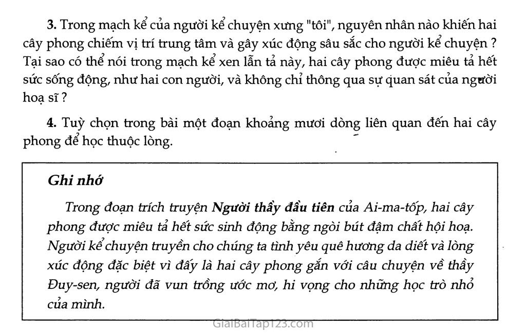 Hai cây phong (trích Người thầy đầu tiên) trang 6