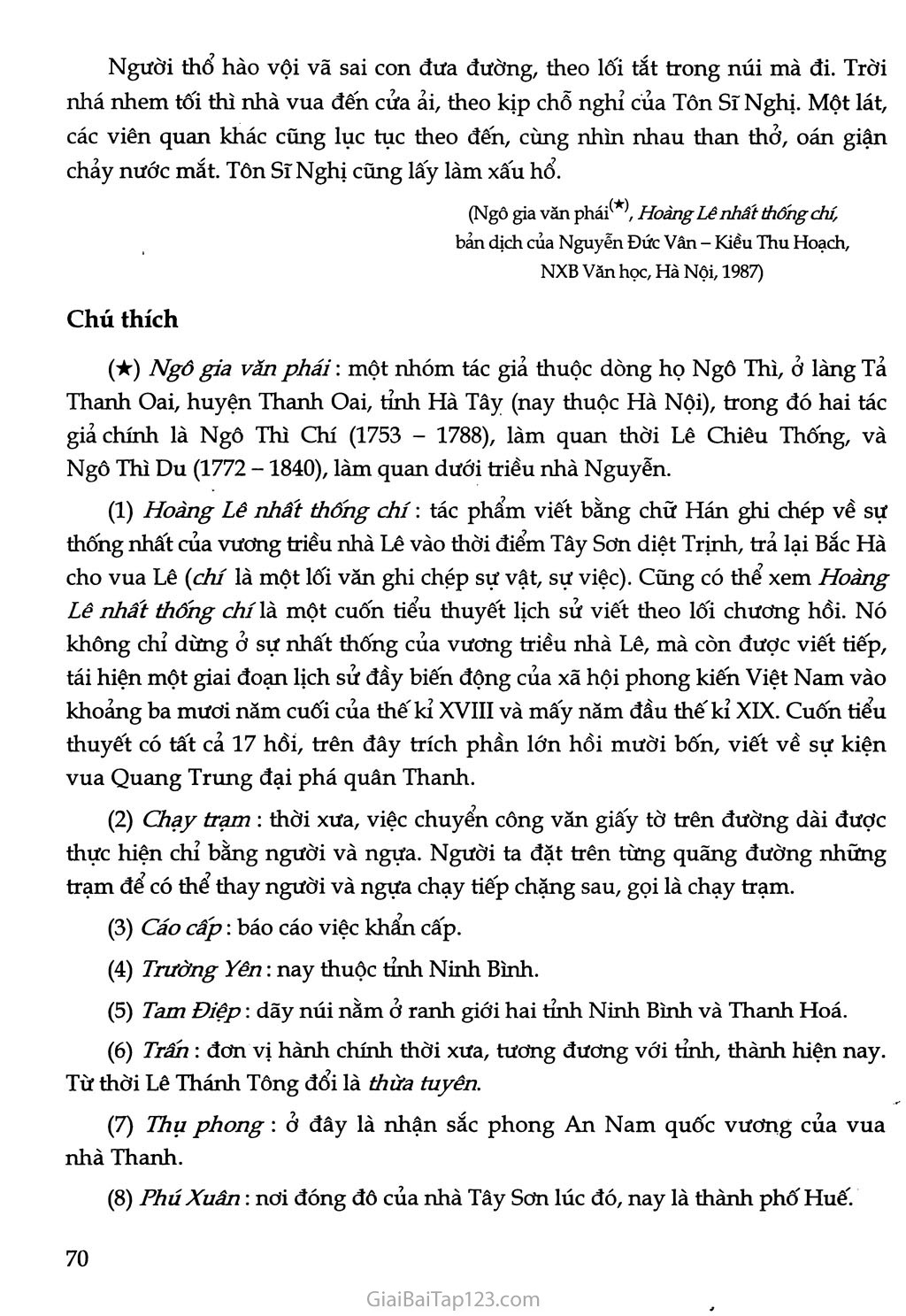 Hoàng Lê nhất thống chí - Hồi thứ mười bốn (trích) trang 7