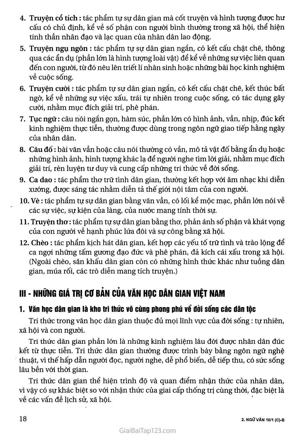 Khái quát văn học dân gian Việt Nam trang 3